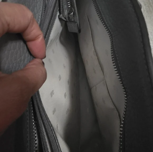 Kate Spade's Pebbled Leather Mulberry Tote/ Crossbody/Shoulder Bag In Grey. - Picture 15 of 16